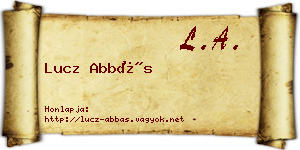 Lucz Abbás névjegykártya